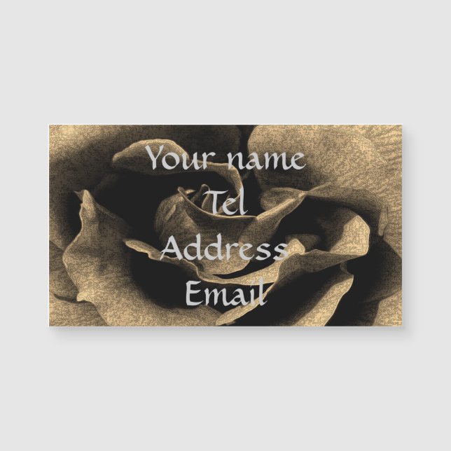 Rosa Sepia en tinta (Anverso)