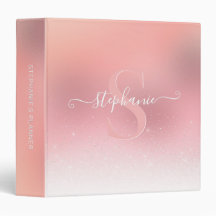 Rosa Shimmer Purpurina Rosa Girly Monogramed