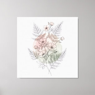 Rosa Silvestre Minimalista Arte de Línea Botánico 