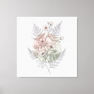 Rosa Silvestre Minimalista Arte de Línea Botánico