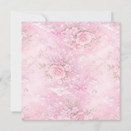 Rosa Soñador Floral Perlas Lazos Brillo Pastel