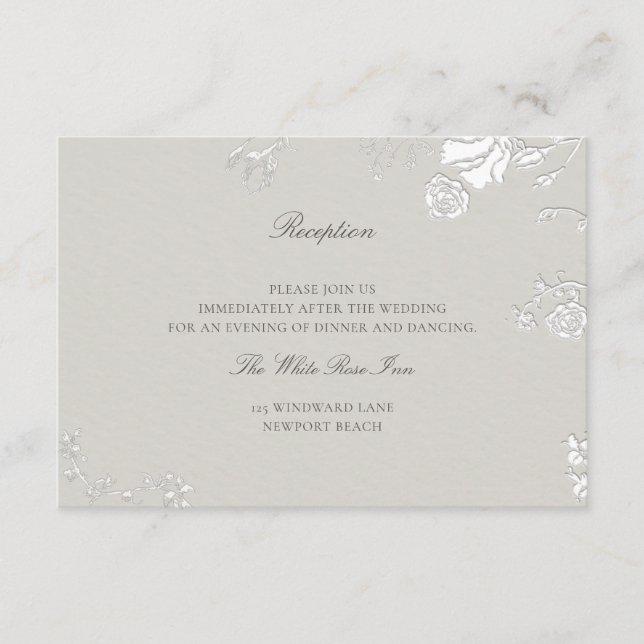 Rosa Soneto de Marfil Recepción de Boda Formal y E (Anverso)