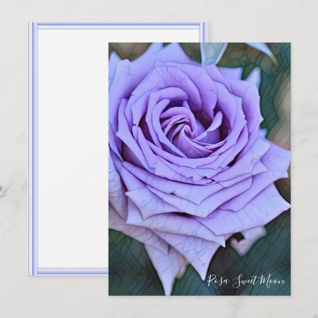 Rosa Sweet Moon: Flat Card (Anverso / Reverso)