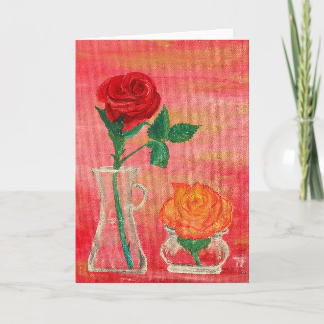 Rosa - Tarjeta de felicitación (Anverso)