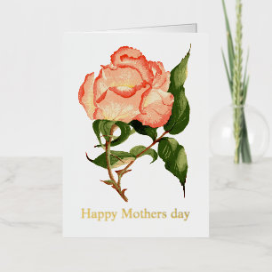 rosa Tarjeta de felicitación del día de la madre d