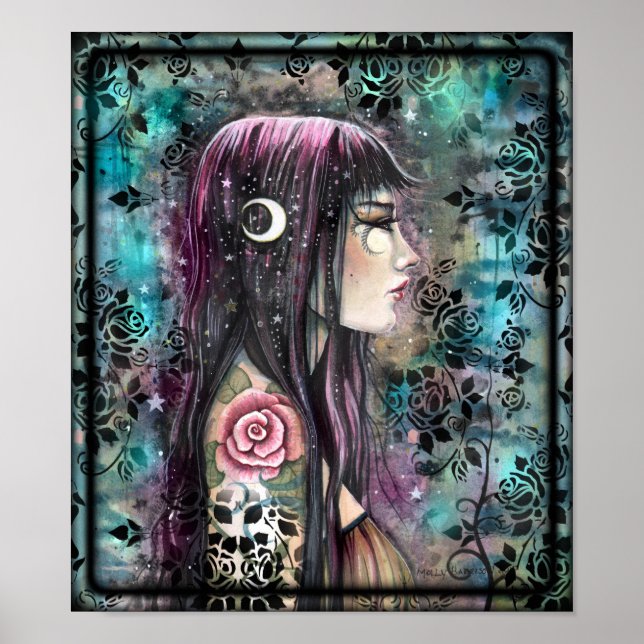 Rosa Tattoo Arte Fantasía Contemporáneo (Frente)