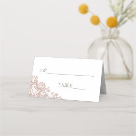 Rosa turbio boda encaje románticas tarjetas de lug