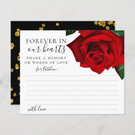 Rosa turco rojo comparte tarjeta de funeral de mem