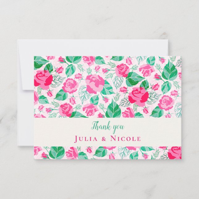 Rosa verde rosa Petals Flores Boda Jardín (Anverso)