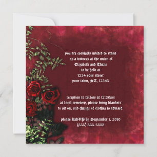 Rosa Vines Boda Invitación gótica