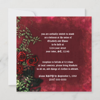 Rosa Vines Boda Invitación gótica