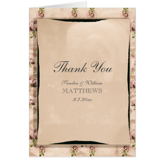 Rosa Vintage Boda Gracias (Frente)