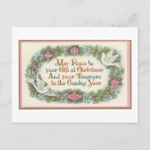 Rosa Vintage de Navidad con palomas