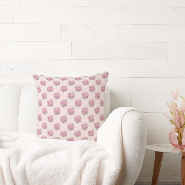 Rosa vintage para almohada Diseño romántico (Sofá)