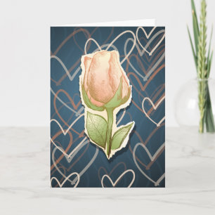 Rosa vintage, tarjeta de felicitación