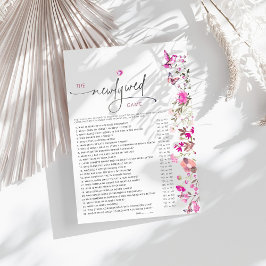 Rosa Wildflower juego de ducha de novia recién cas