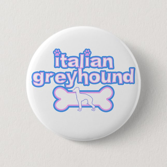 Rosa y botón azul del galgo italiano (Anverso)
