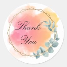 Rosa y Hermoso Gracias Pegatina