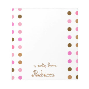 Rosa y libreta personalizada lunar de Brown