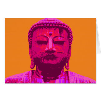 Rosa y naranja de Buda del arte pop