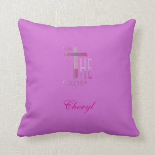 Rosa y púrpura para el Cojín decorativo cruzado