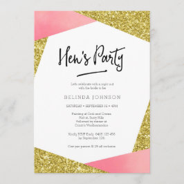 Rosa y purpurina de la invitación el | del fiesta