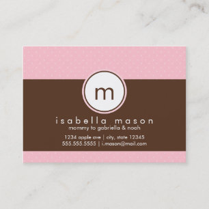 Rosa y tarjeta de la mamá de Brown Polkadots