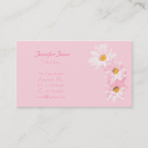 Rosa y tarjeta de visita floral de la margarita