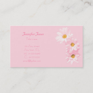 Rosa y tarjeta de visita floral de la margarita