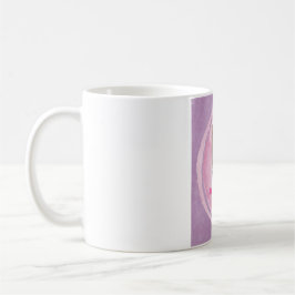 Rosa y taza incondicional púrpura de la foto del