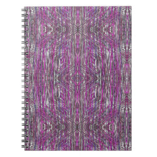 Rosado artístico y el gris alinea el cuaderno