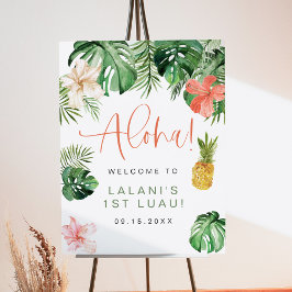 Rosado Tropical LALANI Hibiscus Luau Primer cumple