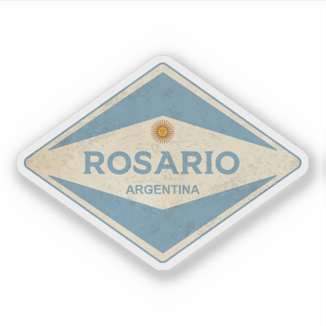 Rosario Argentina Pegatina Vintage (Anverso)