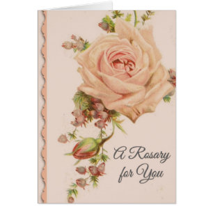 Rosario santo con rezo color de rosa