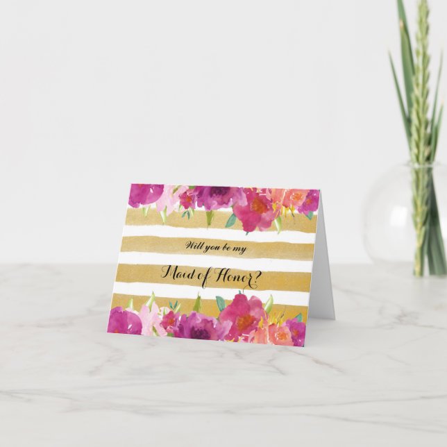 Rosas acuáticos serán mi tarjeta de dama de honor (Anverso)