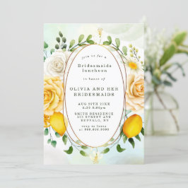 Rosas Amarillas Lemons Bridesmaids Invitan al almu