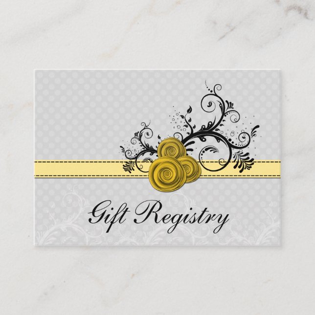 rosas amarillas pastel Tarjetas de registro de reg (Anverso)
