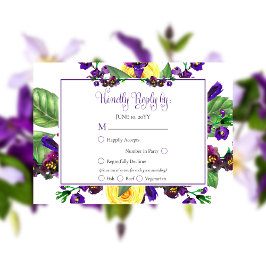 Rosas Amarillas |Violets Boho Floral Wedding RSVP