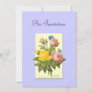 Rosas amarillas y rosadas Invitaciones personaliza