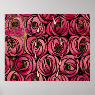 Rosas, arte fino pintado por Charles Mackintosh
