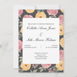 Rosas audaces y brillantes Invitación a la boda 2