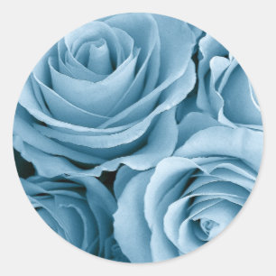 Rosas AZULES DE BEBÉ - Sello para sobres Boda