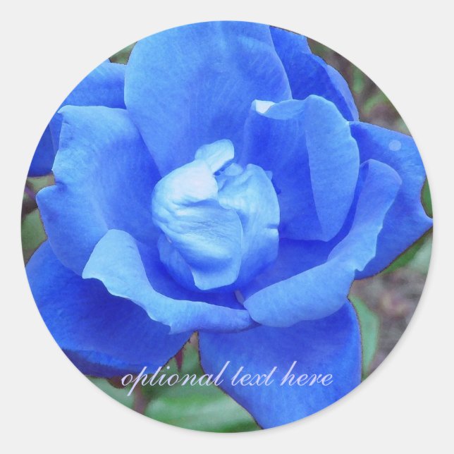 Rosas azules pegatinas (Anverso)