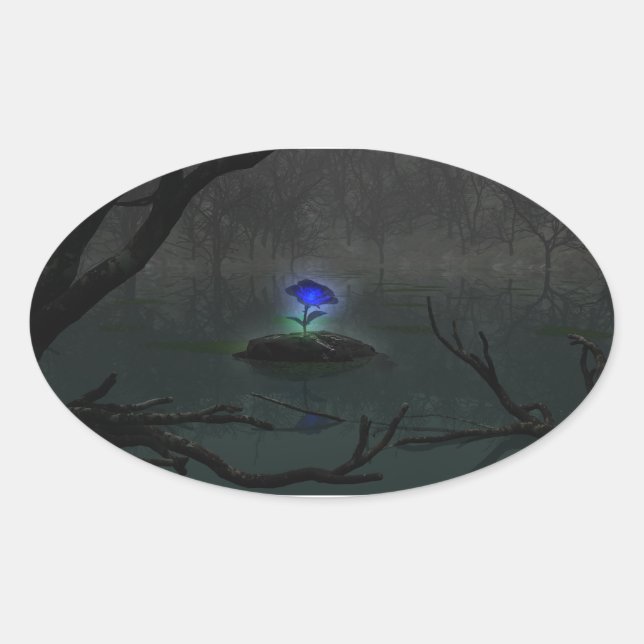 Rosas azules Pegatinas (Anverso)