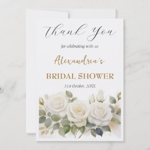Rosas blancas de boda de agradecimiento personaliz