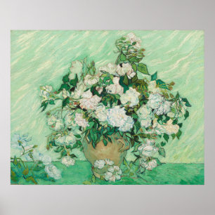 Rosas Blancas de Van Gogh - Arte Floral Mint Vinta