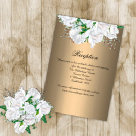 Rosas blancas en la lujosa recepción de la Boda de