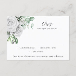 Rosas blancas Eucalyptus Lattice RSVP