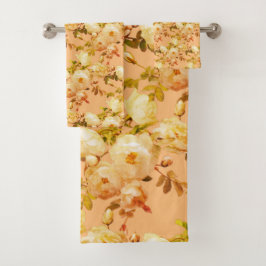 Rosas blancas románticas en naranja