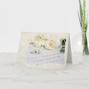 Rosas bodas y anillos por invitación